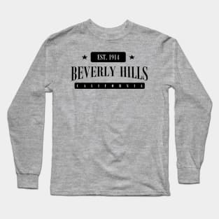 Beverly Hills EST. 1914 (Standard Black) Long Sleeve T-Shirt